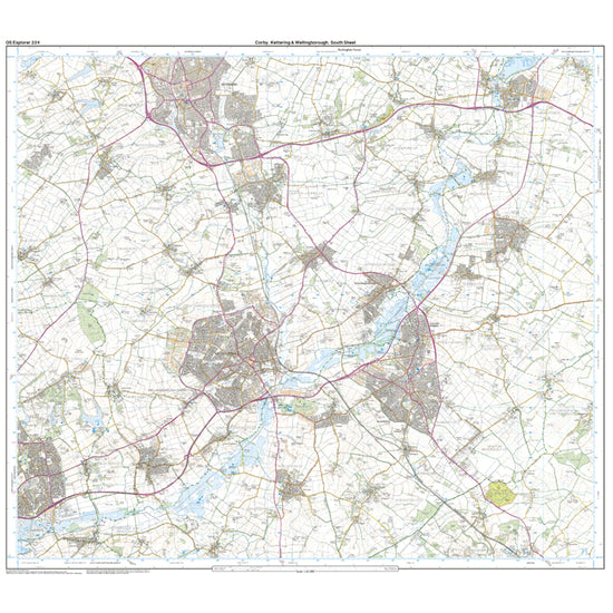 Explorer Active 224 Corby, Kettering & Wellingborough Map With Digital Version