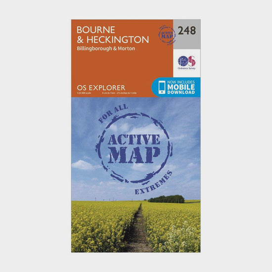 Explorer Active 248 Bourne & Heckington Map With Digital Version