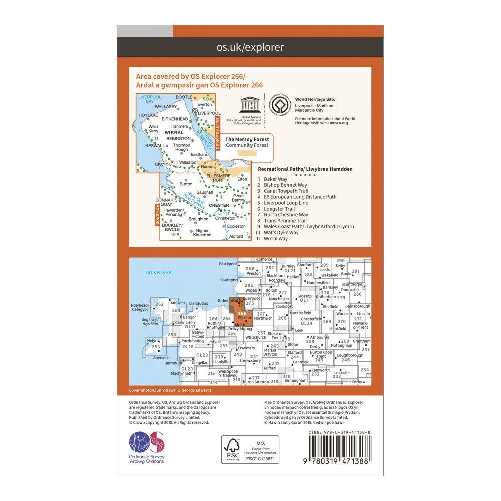 Explorer Active 266 Wirral & Chester Map With Digital Version