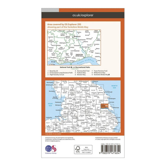Explorer Active 293 Kingston upon Hill & Beverley Map With Digital Version