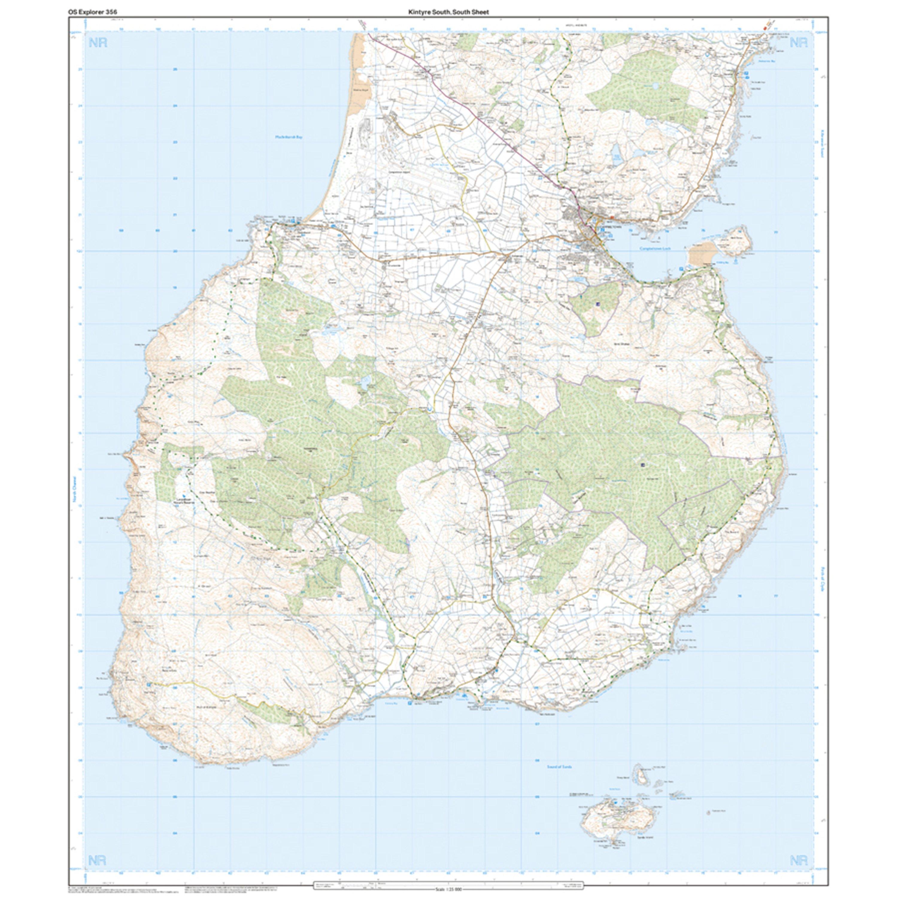 Explorer 256 Kintyre South Campeltown Map With Digital Version