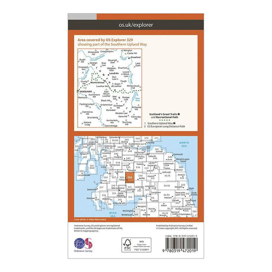 Explorer Active 329 Lowther Hills, Sanquhar & Leadhills Map With Digital Version