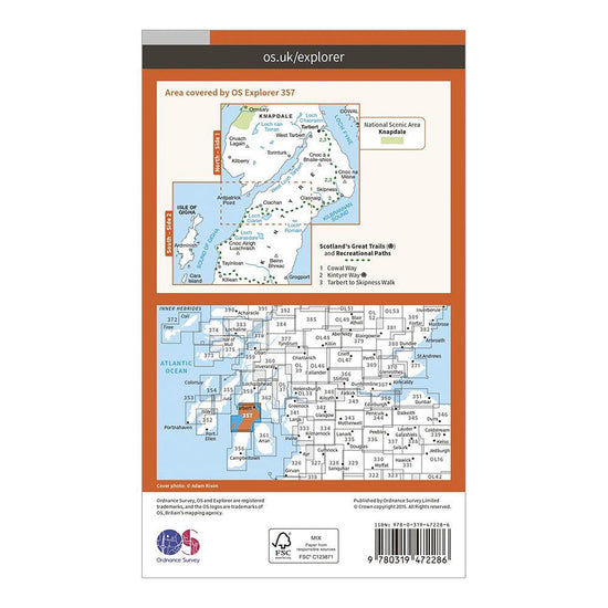 Explorer Active 357 Kintyre North Map With Digital Version