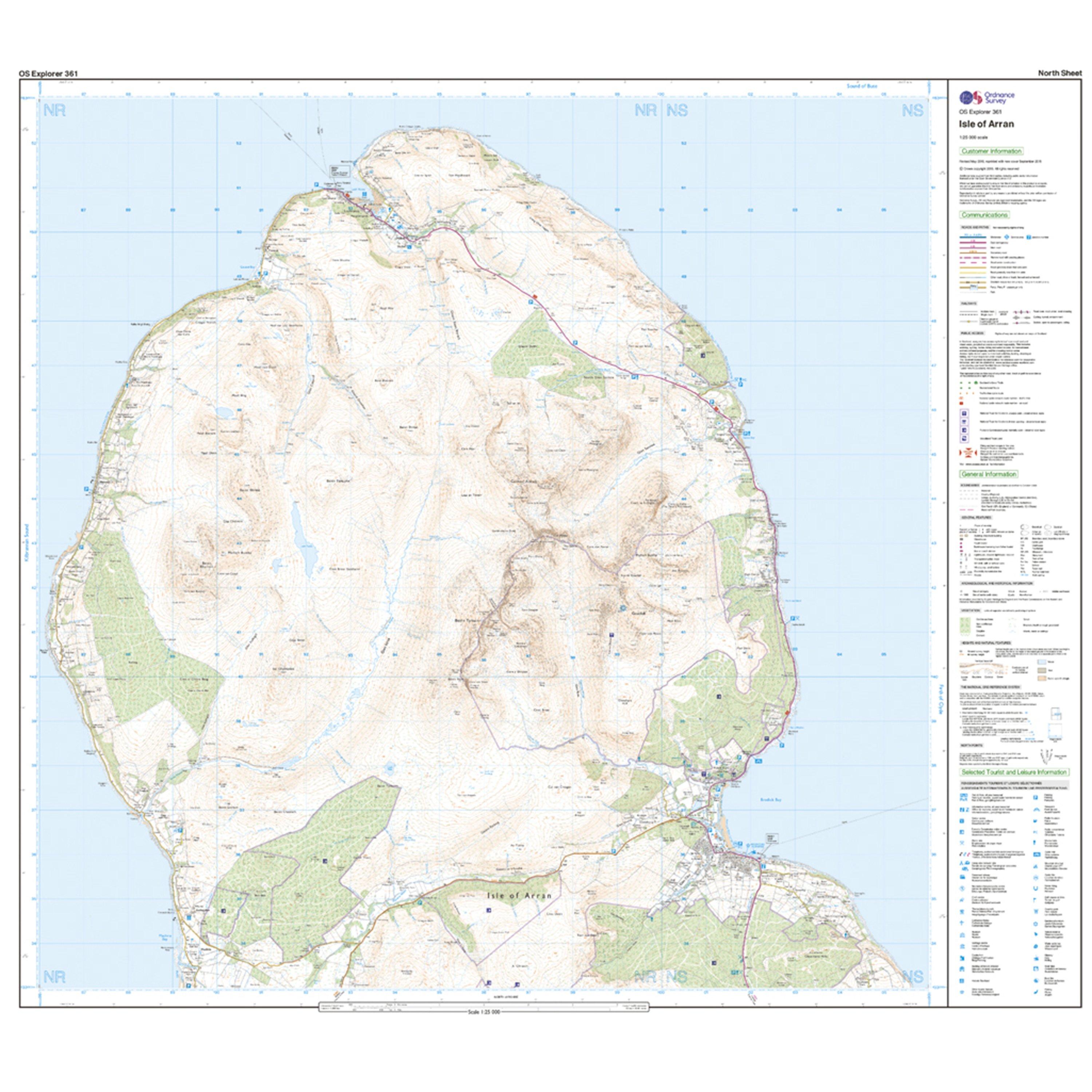 Explorer Active 361 Isle of Arran Map With Digital Version