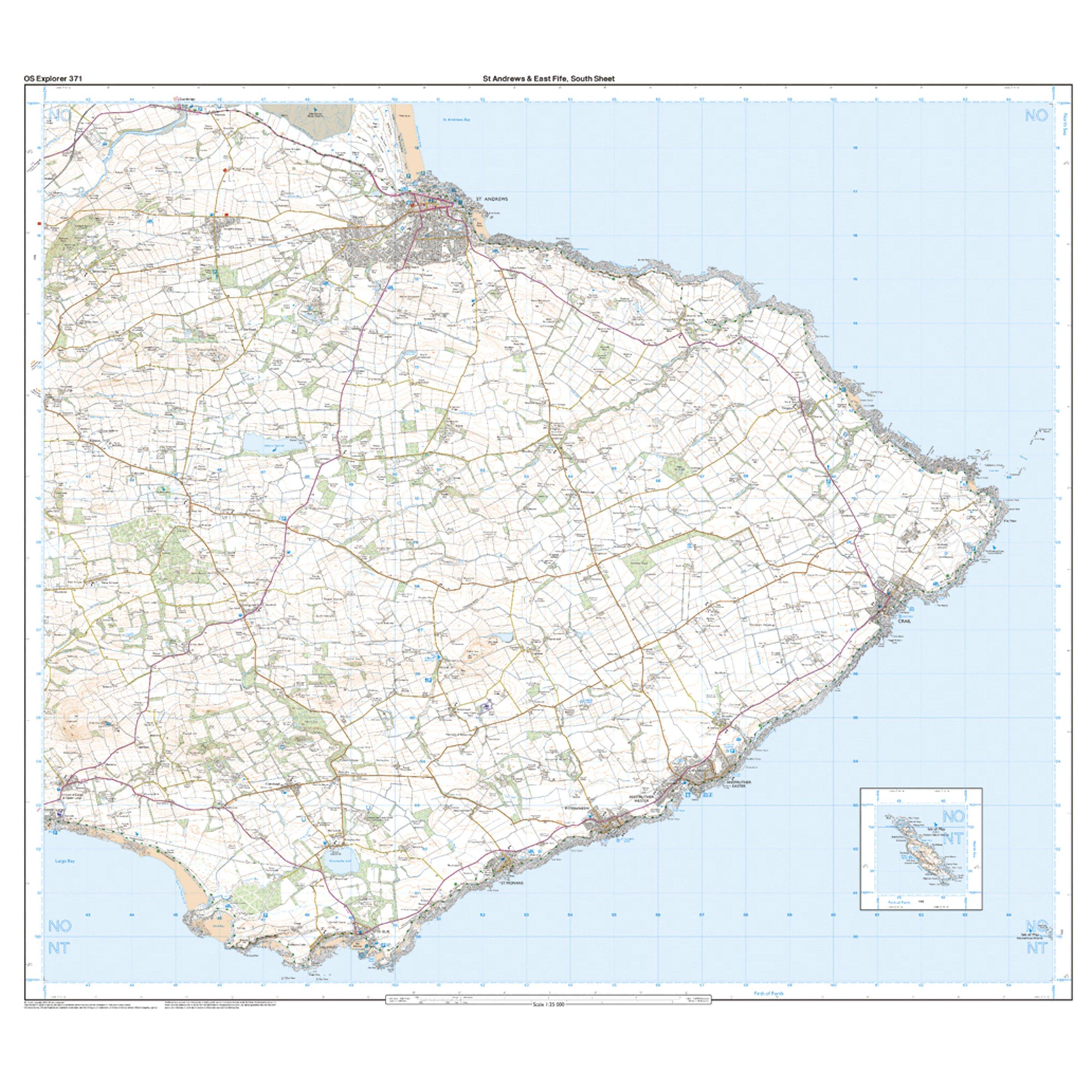 Explorer Active 371 St Andrews & East Fife Map With Digital Version