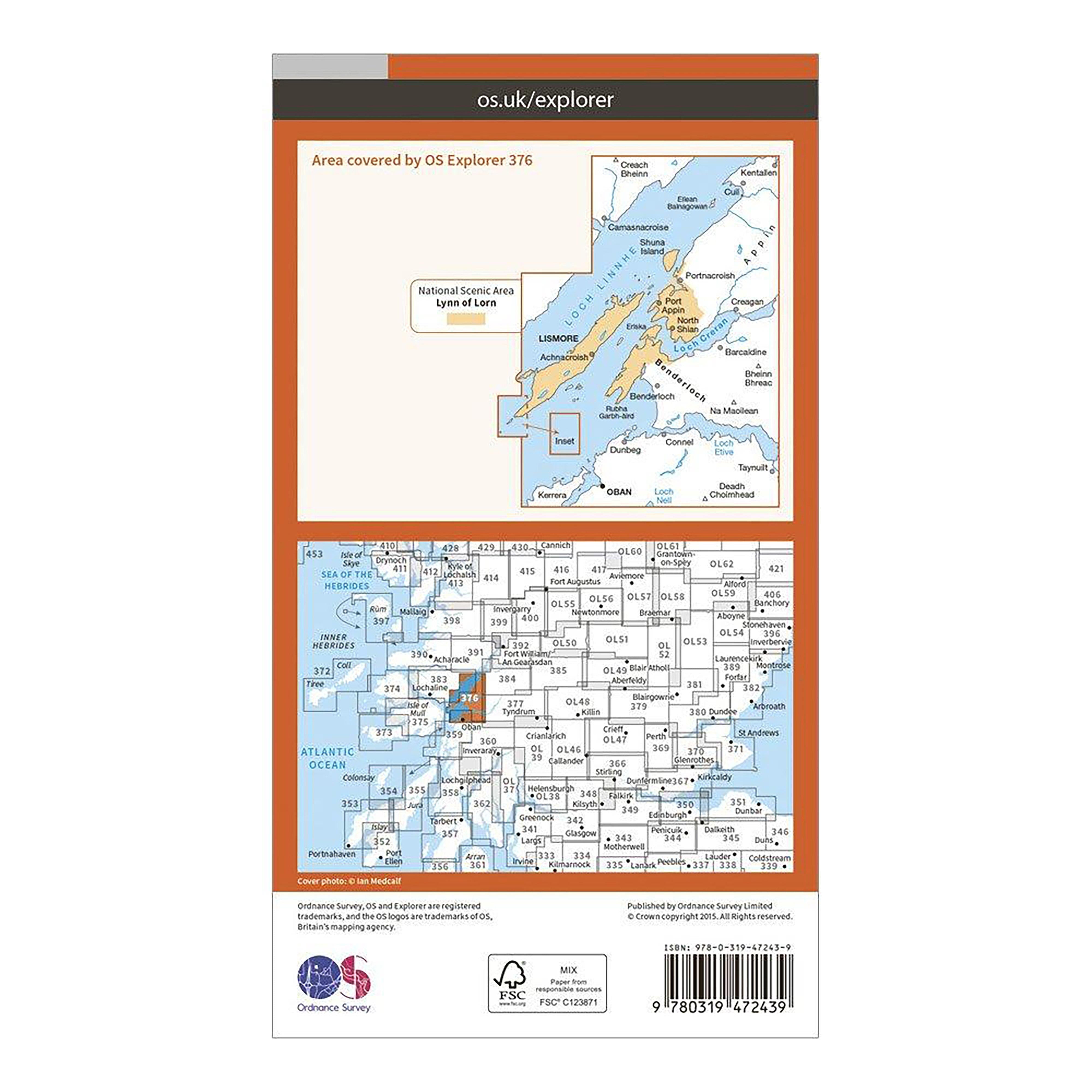Explorer Active 376 Oban & North Lorn Map With Digital Version