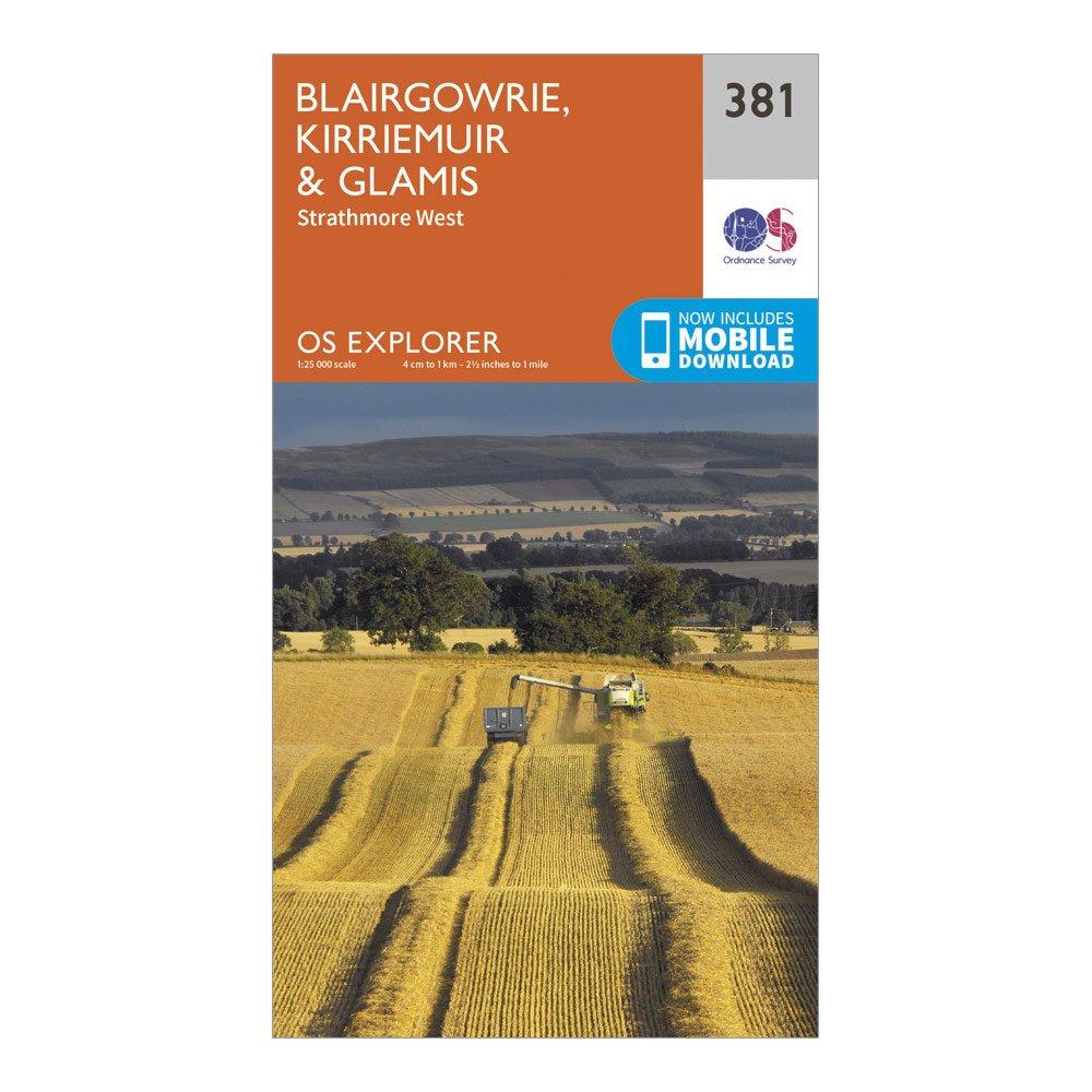 Explorer 381 Blairgowrie, Kirriemuir & Glamis Map With Digital Version