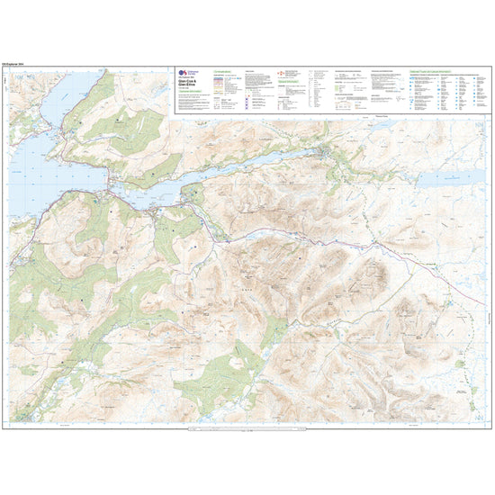 Explorer Active 384 Glen Coe & Glen Etive Map With Digital Version