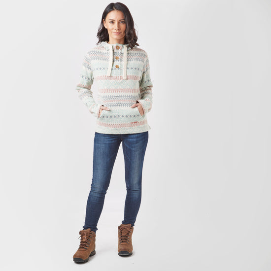 Women's Button Fair Isle Hoodie