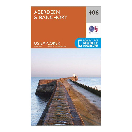 Explorer 406 Aberdeen & Banchory Map With Digital Version