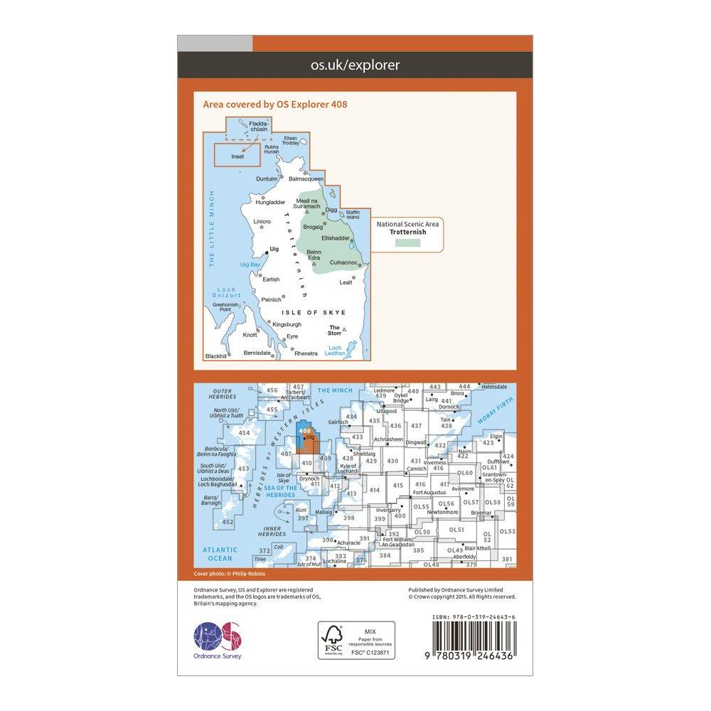 Explorer 408 Skye - Trotternish & The Storr Map With Digital Version