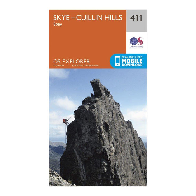 Ordnance Survey Explorer 411 Skye - Cuillin Hills Map With Digital ...