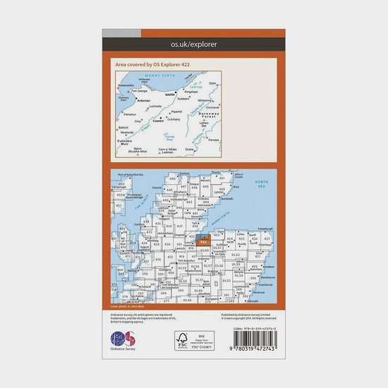 Explorer Active 422 Nairn & Cawdor Map With Digital Version