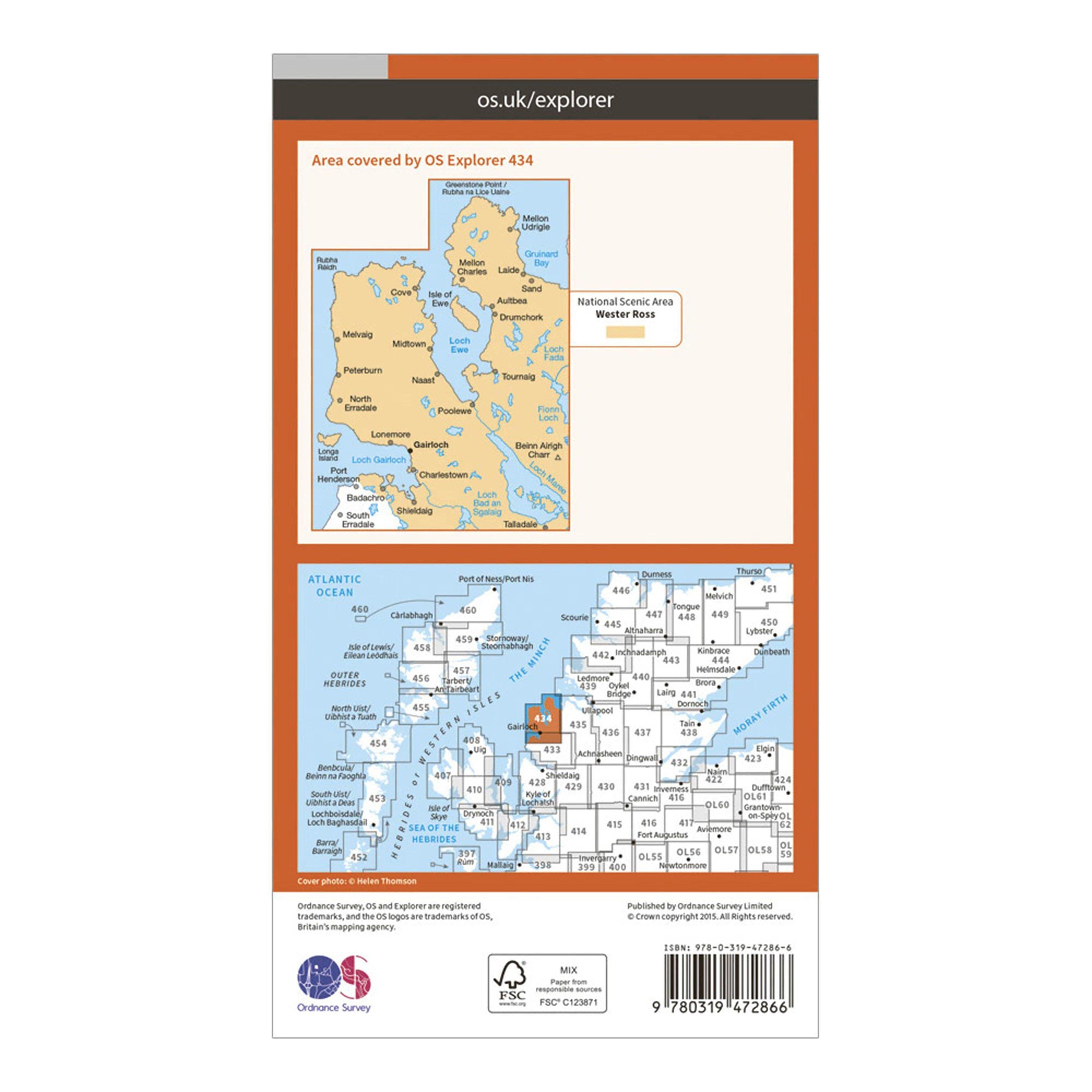 Explorer Active 434 Gairloch & Loch Ewe Map With Digital Version
