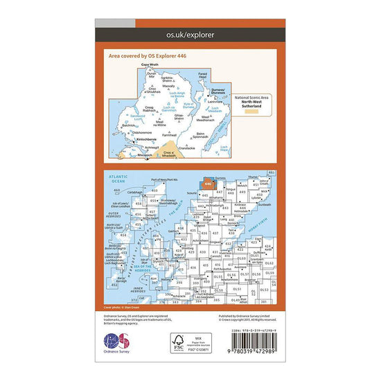 Explorer Active 446 Durness & Cape Wrath Map With Digital Version