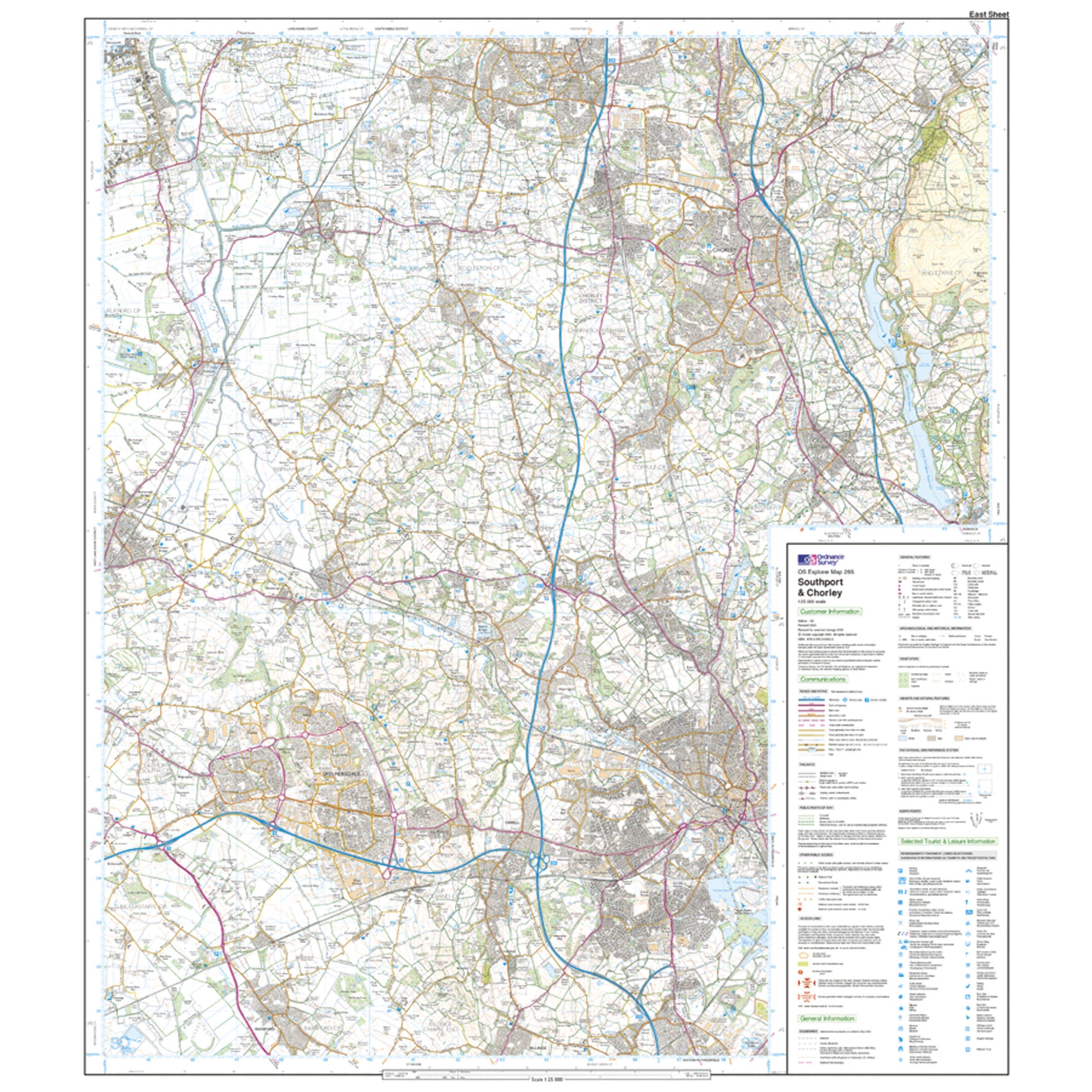 Explorer 285 Southport & Chorley Map With Digital Version