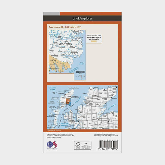 Explorer Active 457 South East Lewis Map With Digital Version