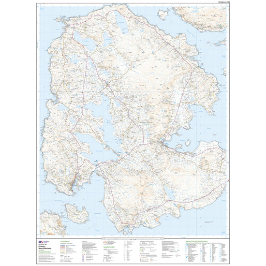 Explorer Active 463 Orkney - West Mainland Map With Digital Version