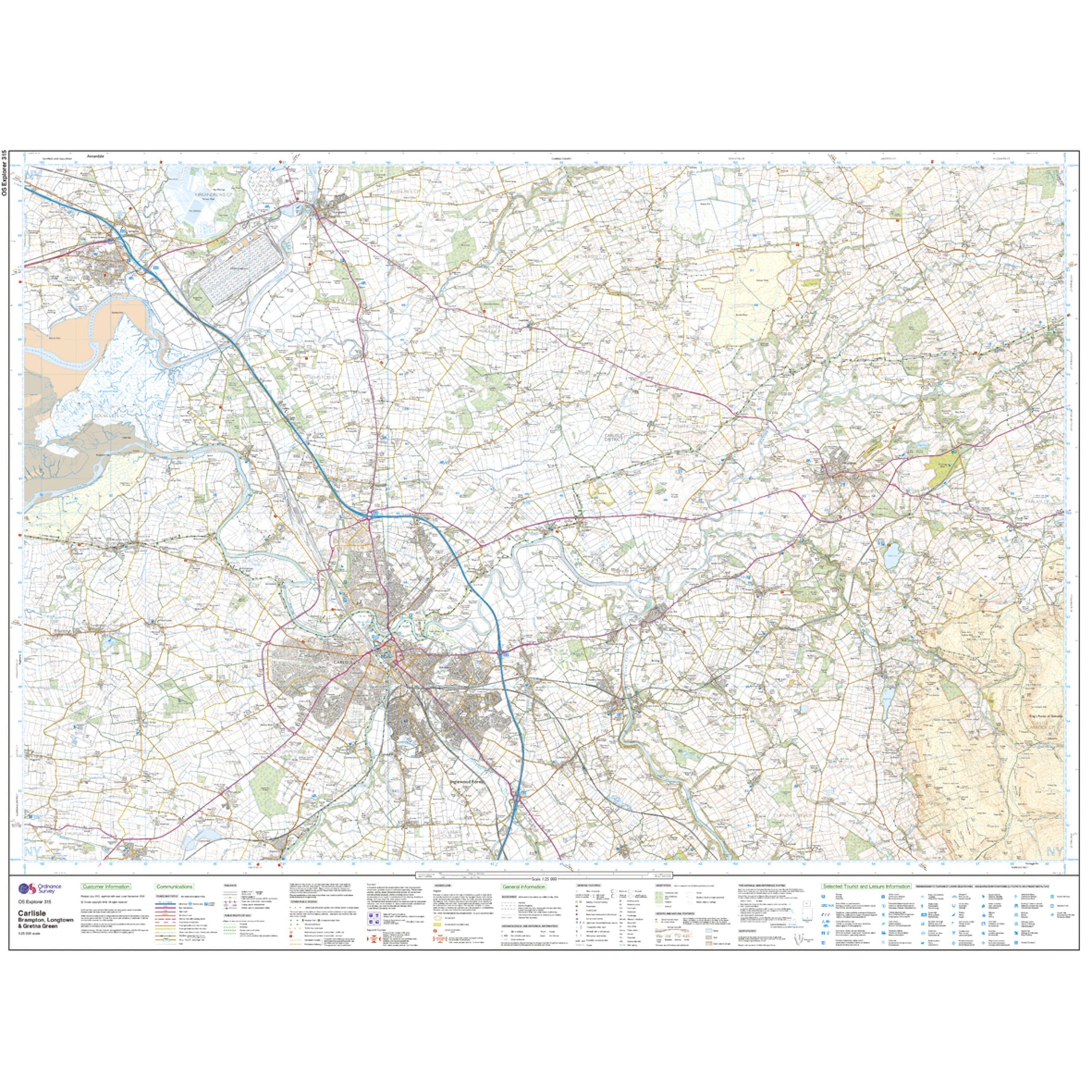 Explorer 315 Carlisle Map With Digital Version