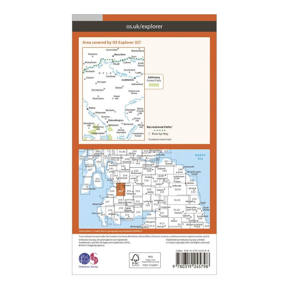 Explorer 327 Cumnock & Dalmellington Map With Digital Version