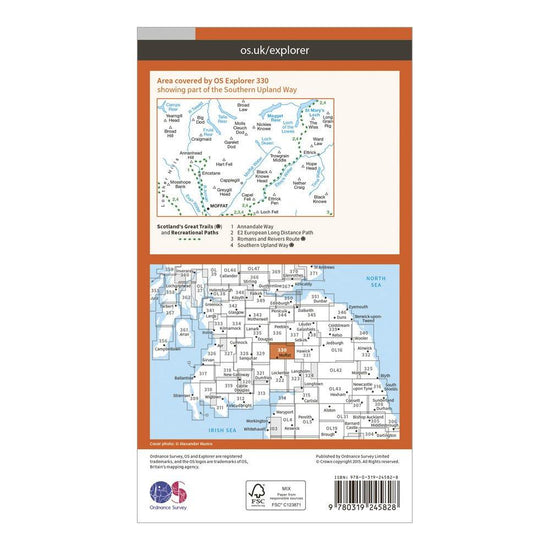Explorer 330 Moffat & St Mary’s Loch Map With Digital Version
