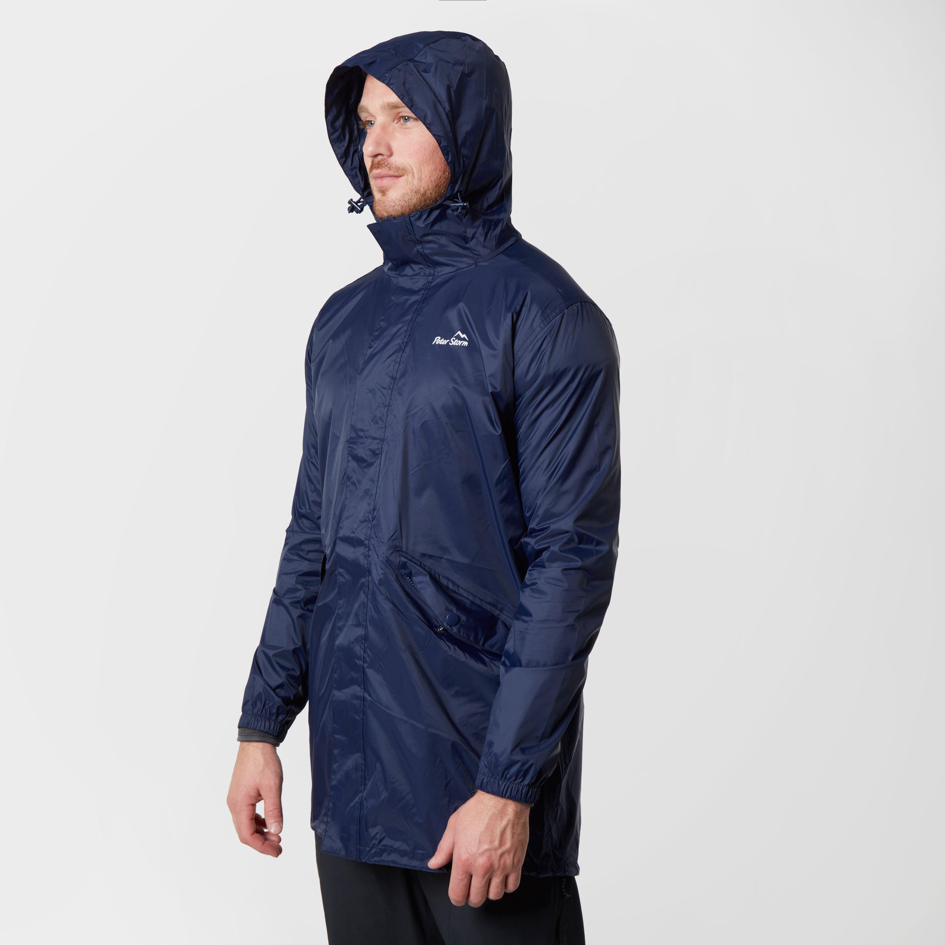 Mens Packable Parka Jacket Navy