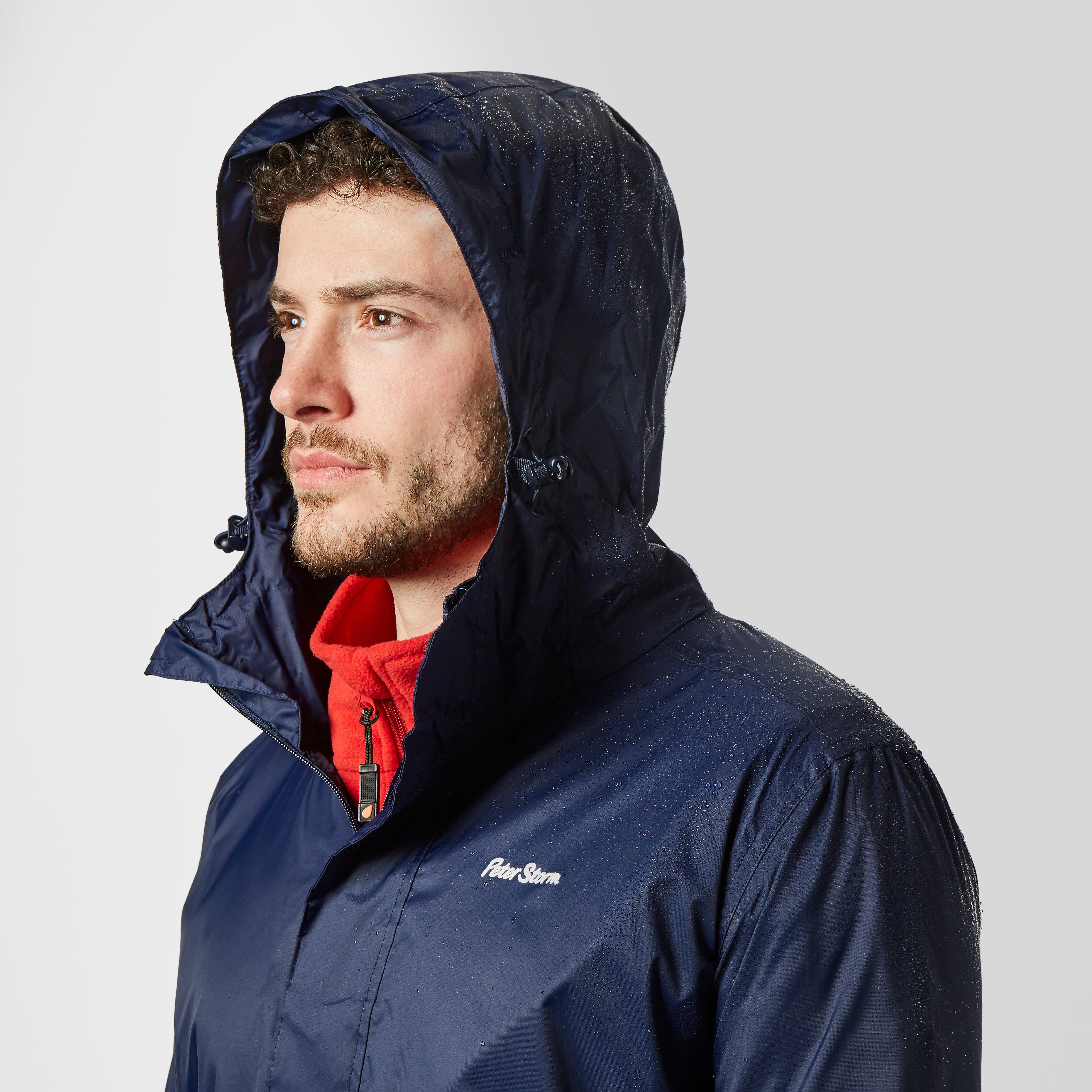 Mens Packable Parka Jacket Navy