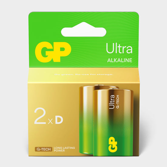 Ultra Alkaline D 2 Pack