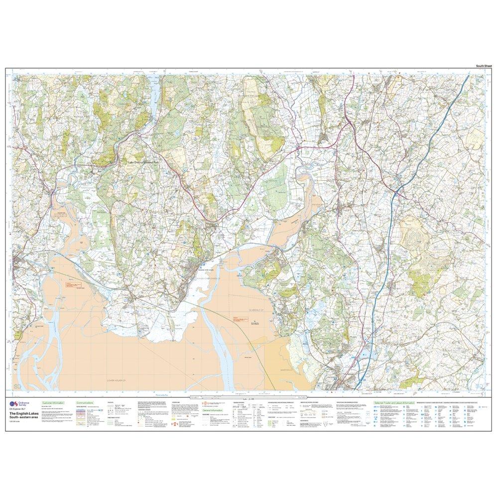 OL 7 Explorer The Lake District: South-eastern area Map