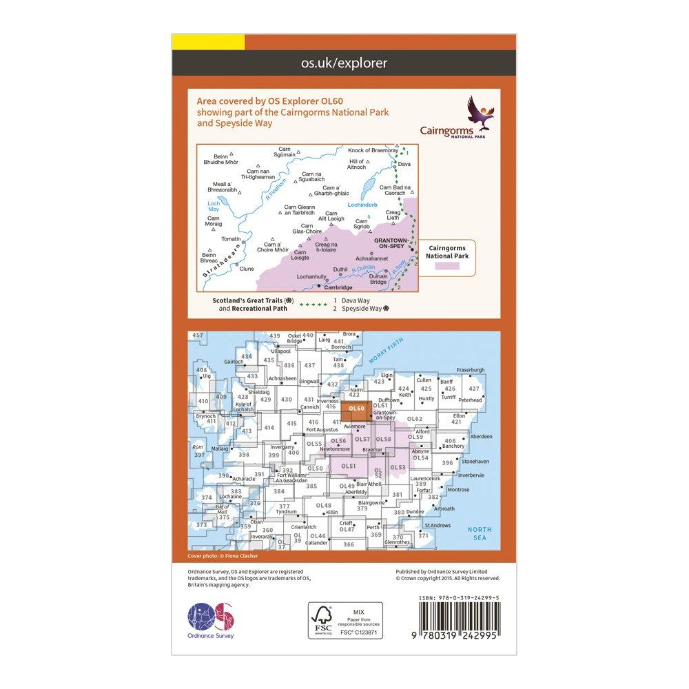 OL 60 Explorer Lochindorb, Grantown-on-Spey & Carrbridge Map