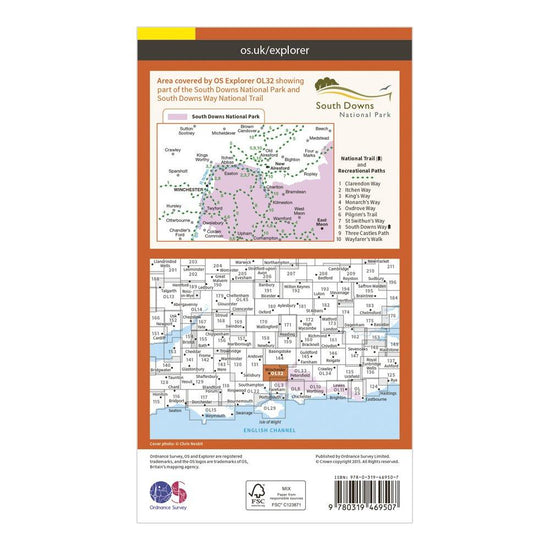Explorer Active OL32 Winchester, New Alresford & East Meon Map