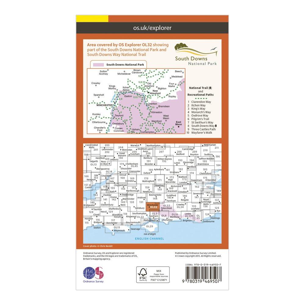 Explorer Active OL32 Winchester, New Alresford & East Meon Map