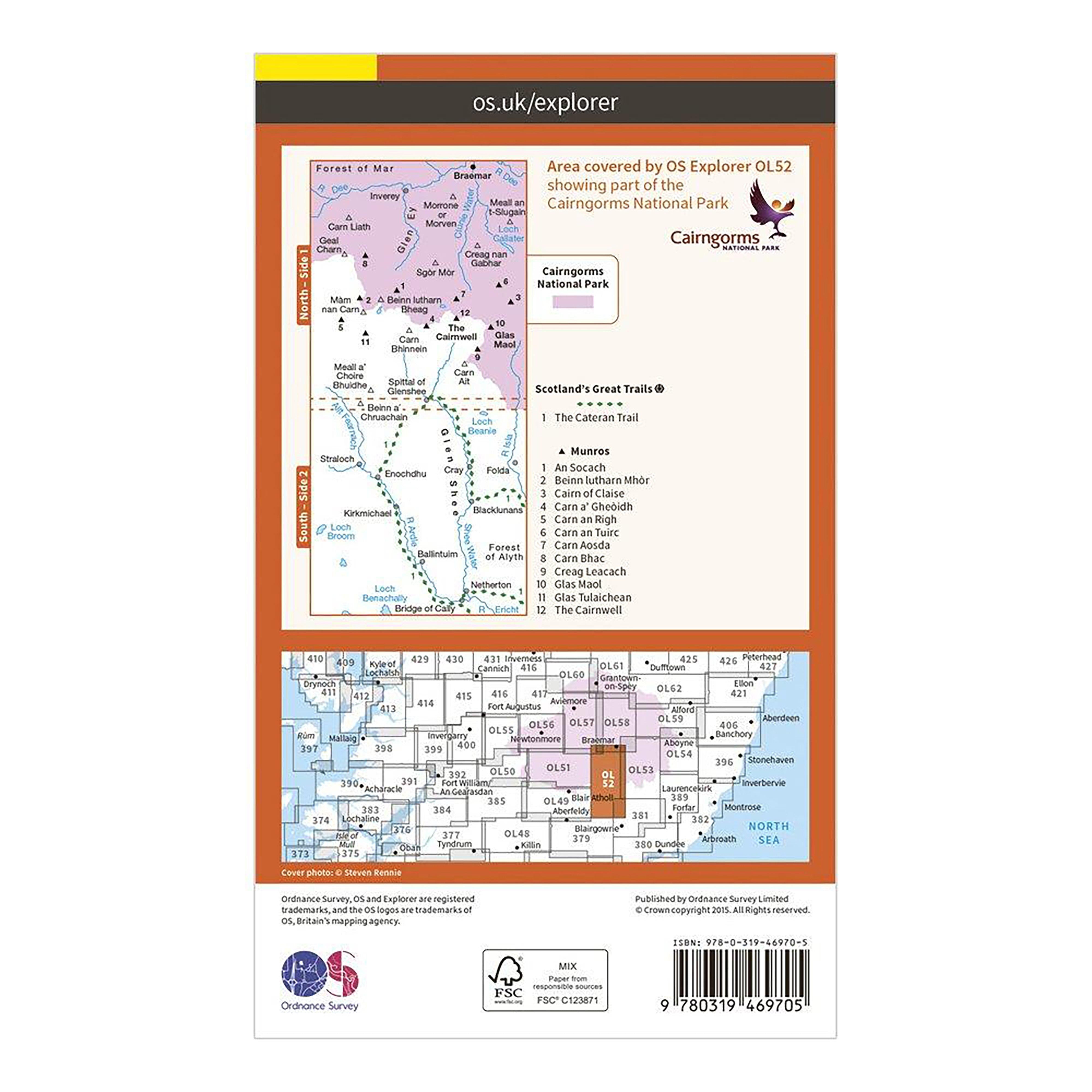 Explorer OL 52 Active D Glen Shee & Braemar Map