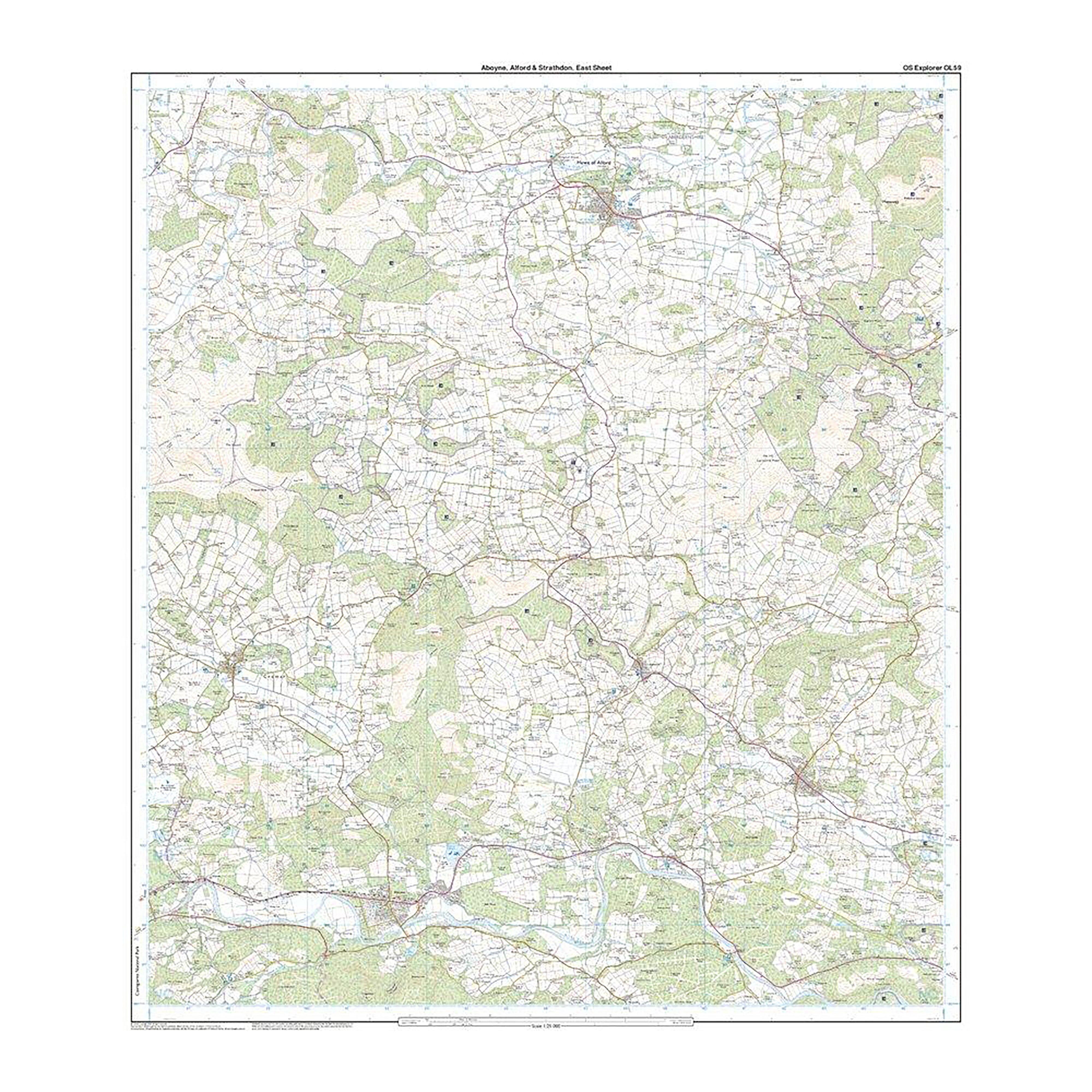 Explorer OL 59 Active D Aboyne, Alford & Strathdon Map
