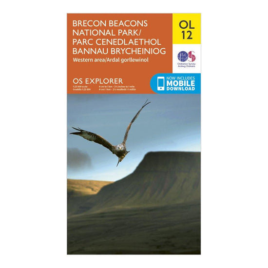 Explorer OL 12 Brecon Beacons National Park - Western & Central Areas Map