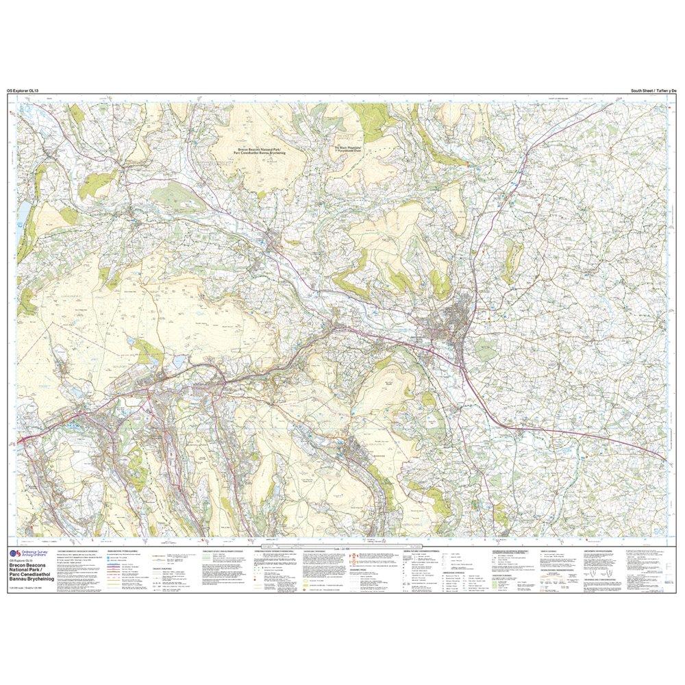 Explorer OL 13 Brecon Beacons National Park - Eastern Area Map