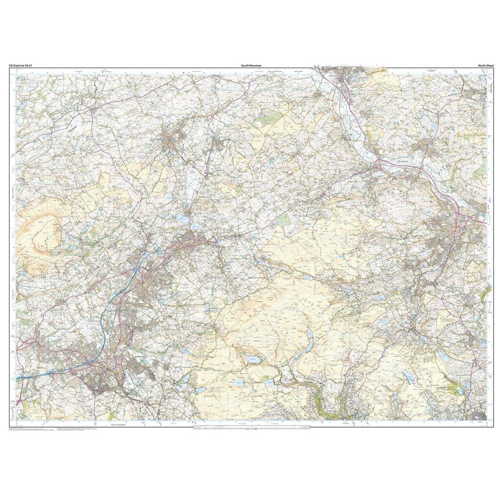 Explorer OL 21 South Pennines Map
