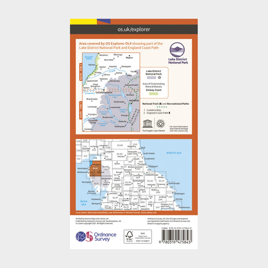 Explorer Active OL 4 The Lake District (North-Western area) Map