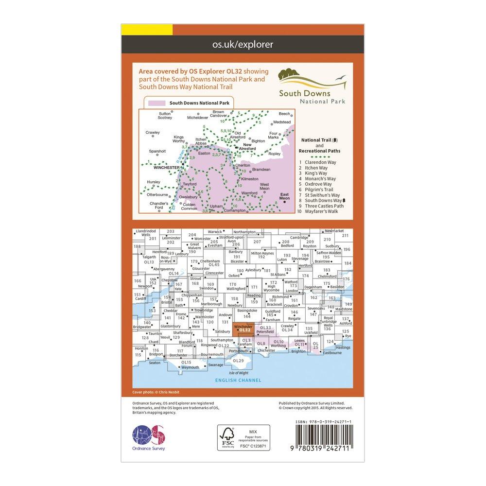 Explorer OL 32 Winchester, New Alresford & East Meon Map