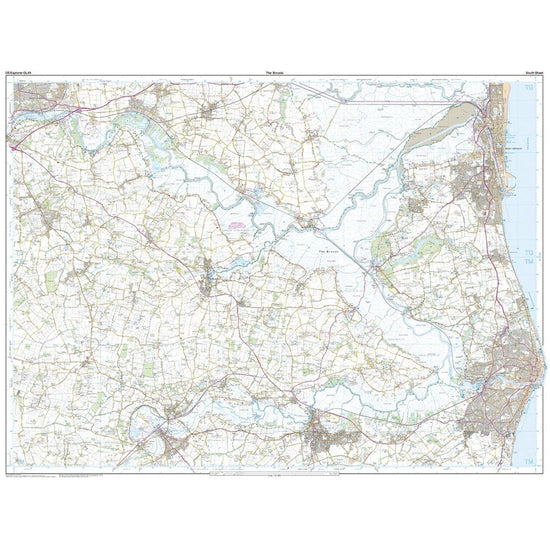 Explorer OL 40 The Broads Map