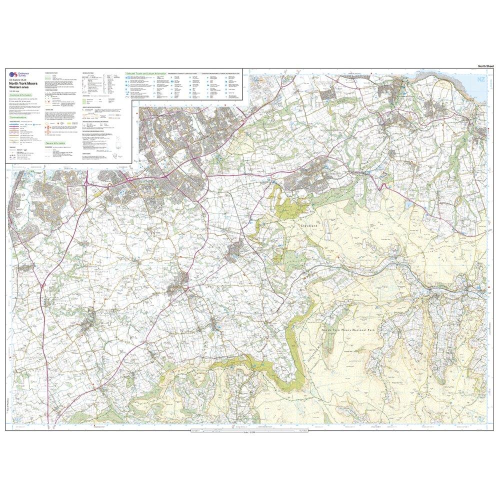 Explorer Active OL26 North York Moors - Western Area Map