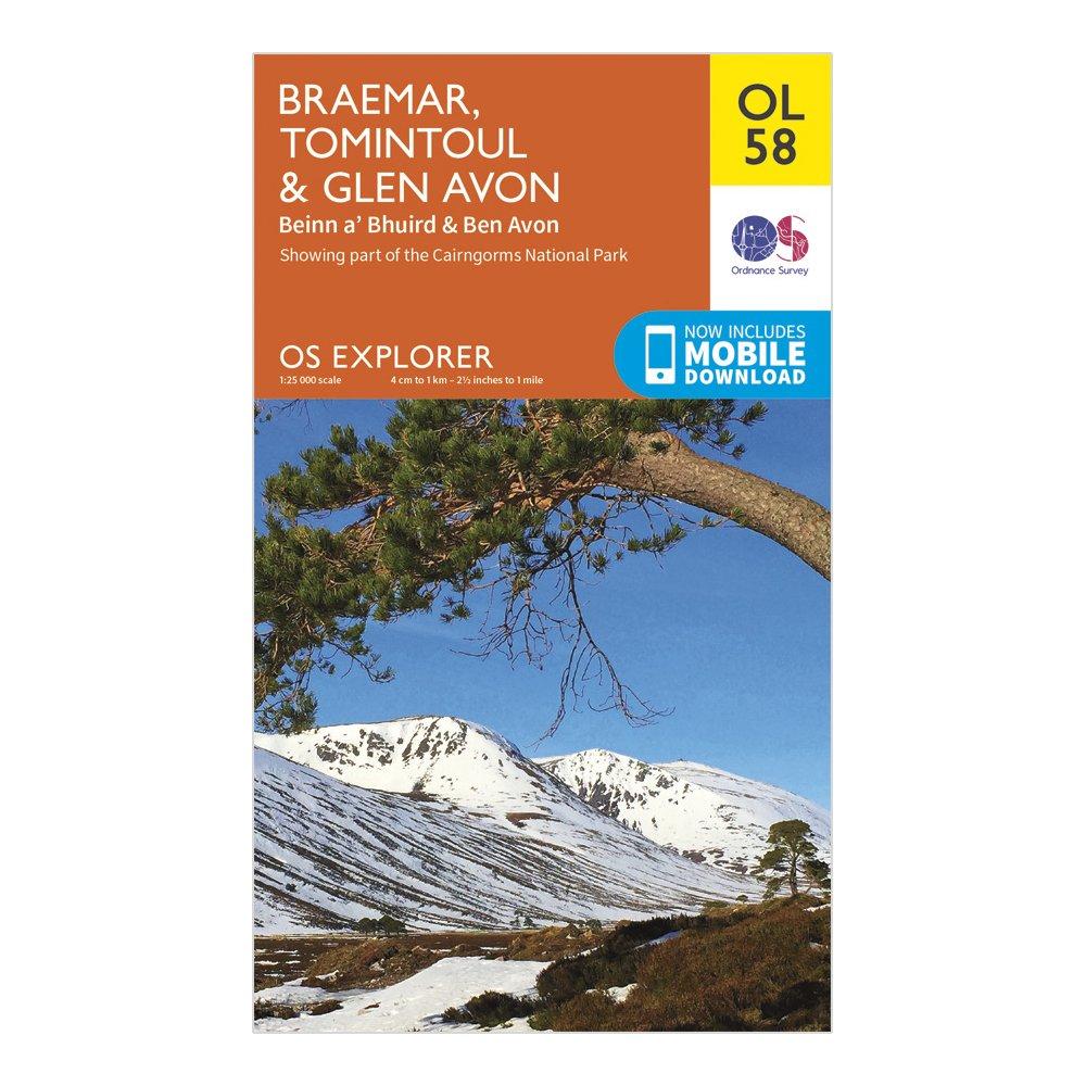 Explorer OL 58 Braemar, Tomintoul & Glen Avon Map