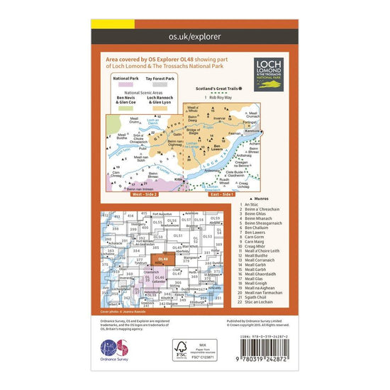 Explorer OL 48 Ben Lawers & Glen Lyon Map