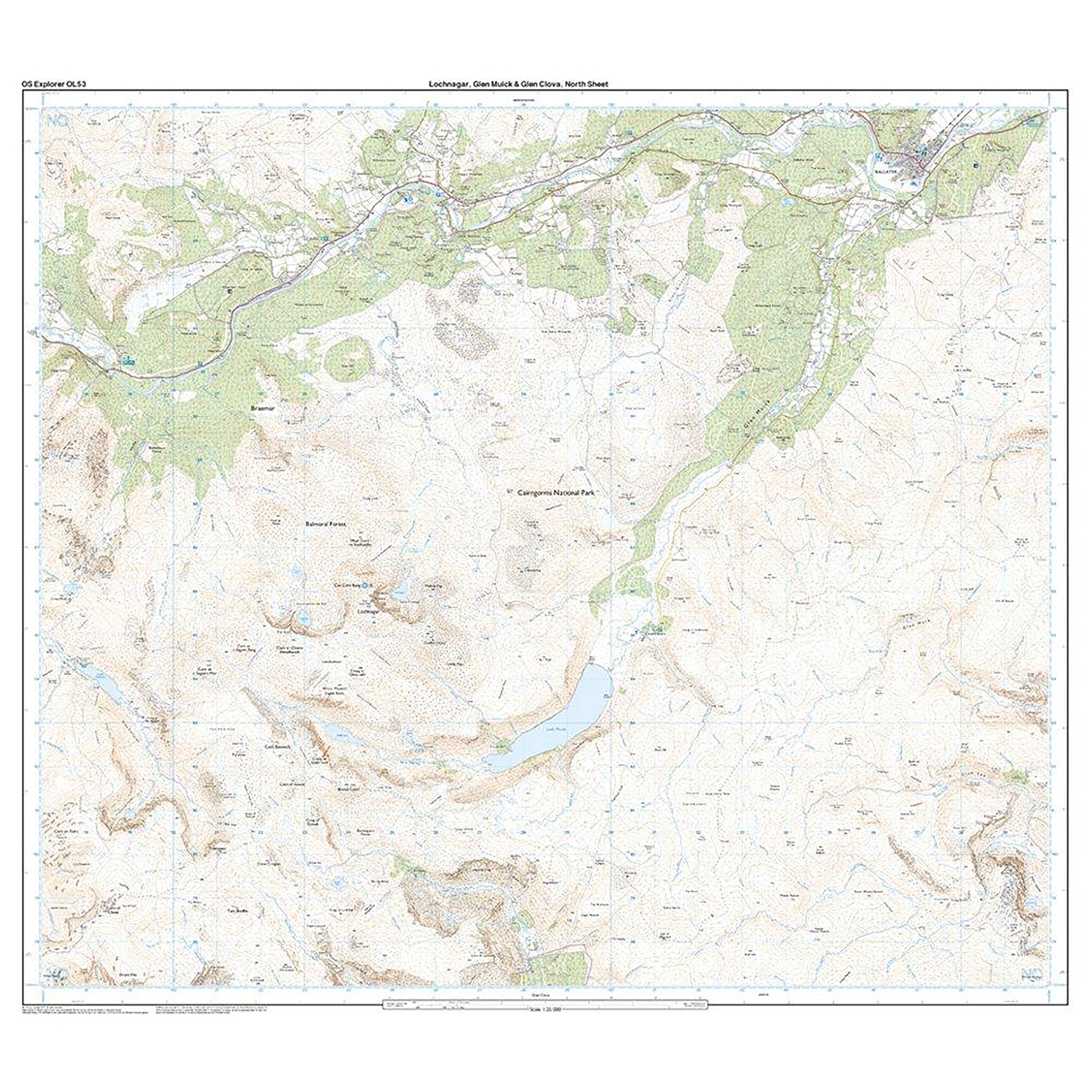 Explorer Active OL 53 Lochnagar, Glen Muick & Glen Clova Map