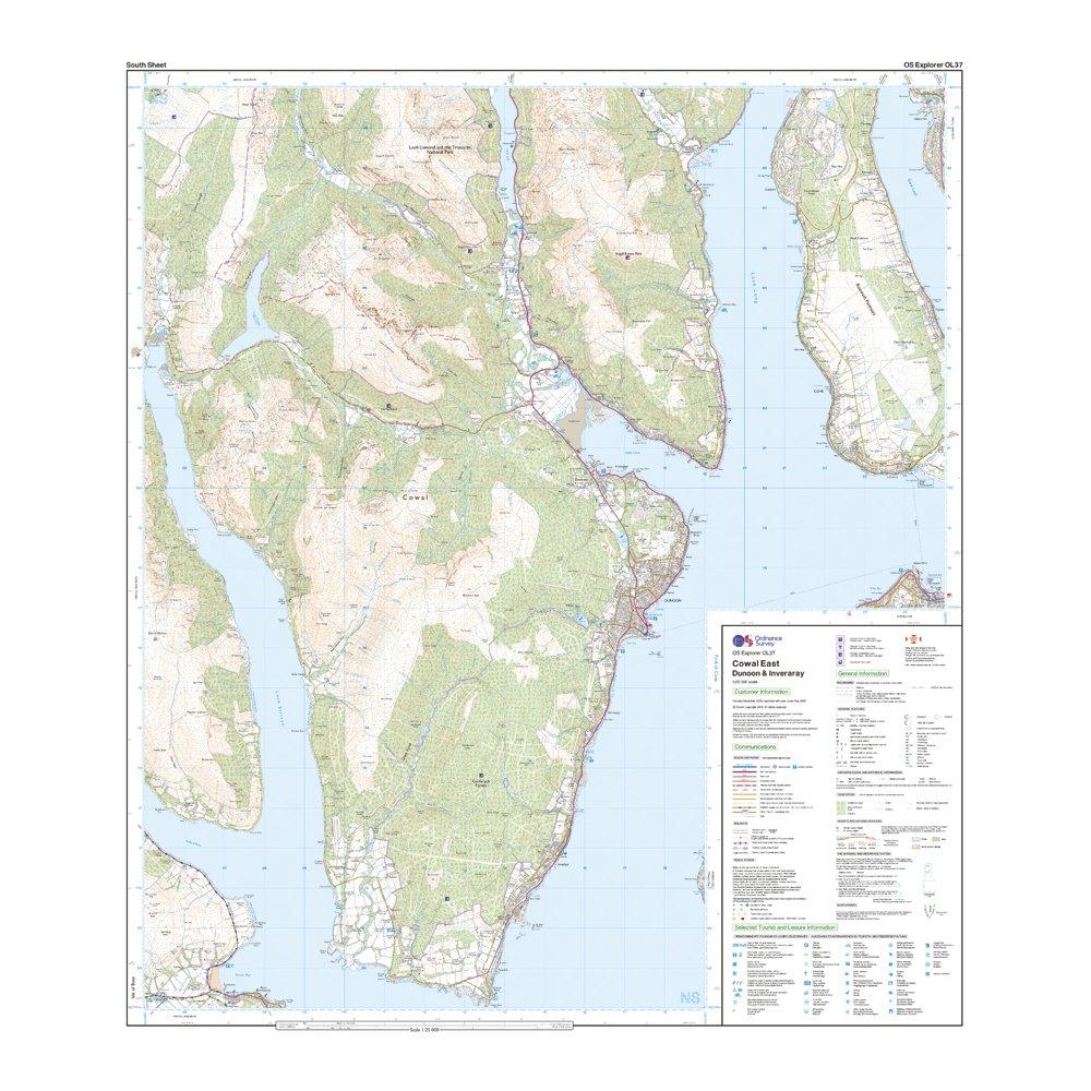Explorer OL 37 Cowal East Dunoon & Inveraray Map