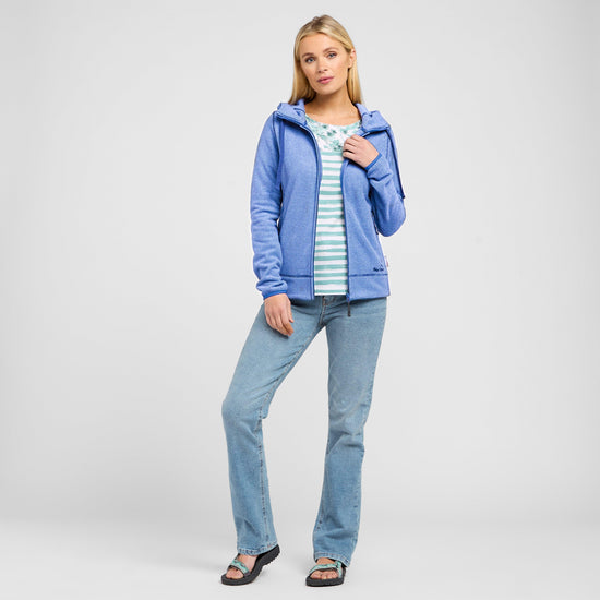 Women's Full Zip Hooded Stretch Fleece