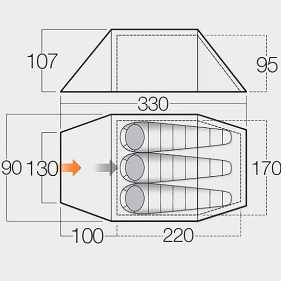 Nova 300 3 Person Tent