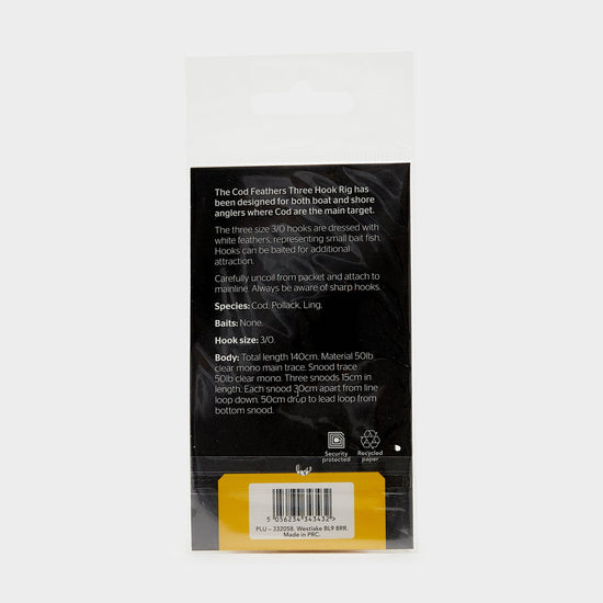 3 Hook Cod Feather 3/0