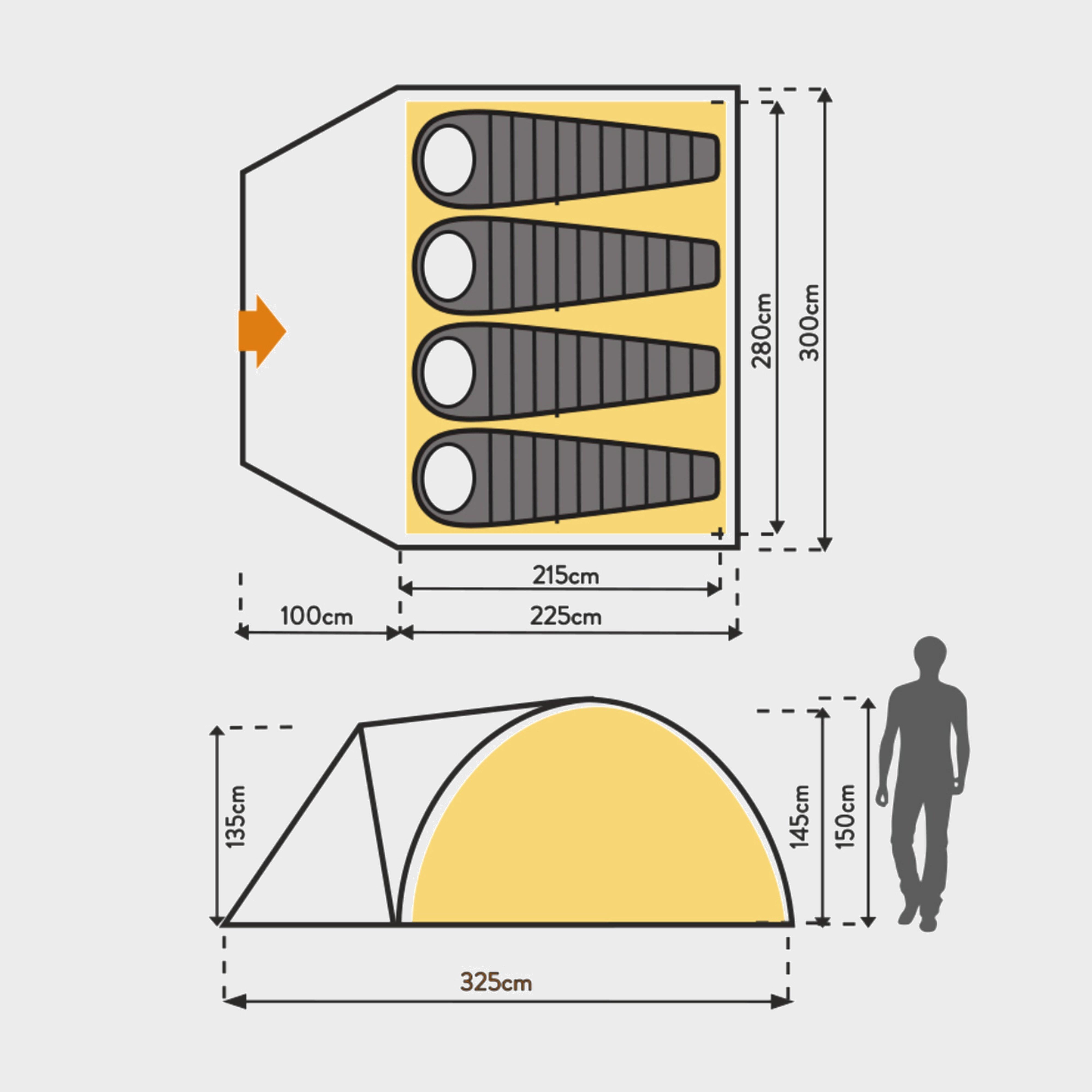 Cairns 4 Deluxe Nightfall™ Tent