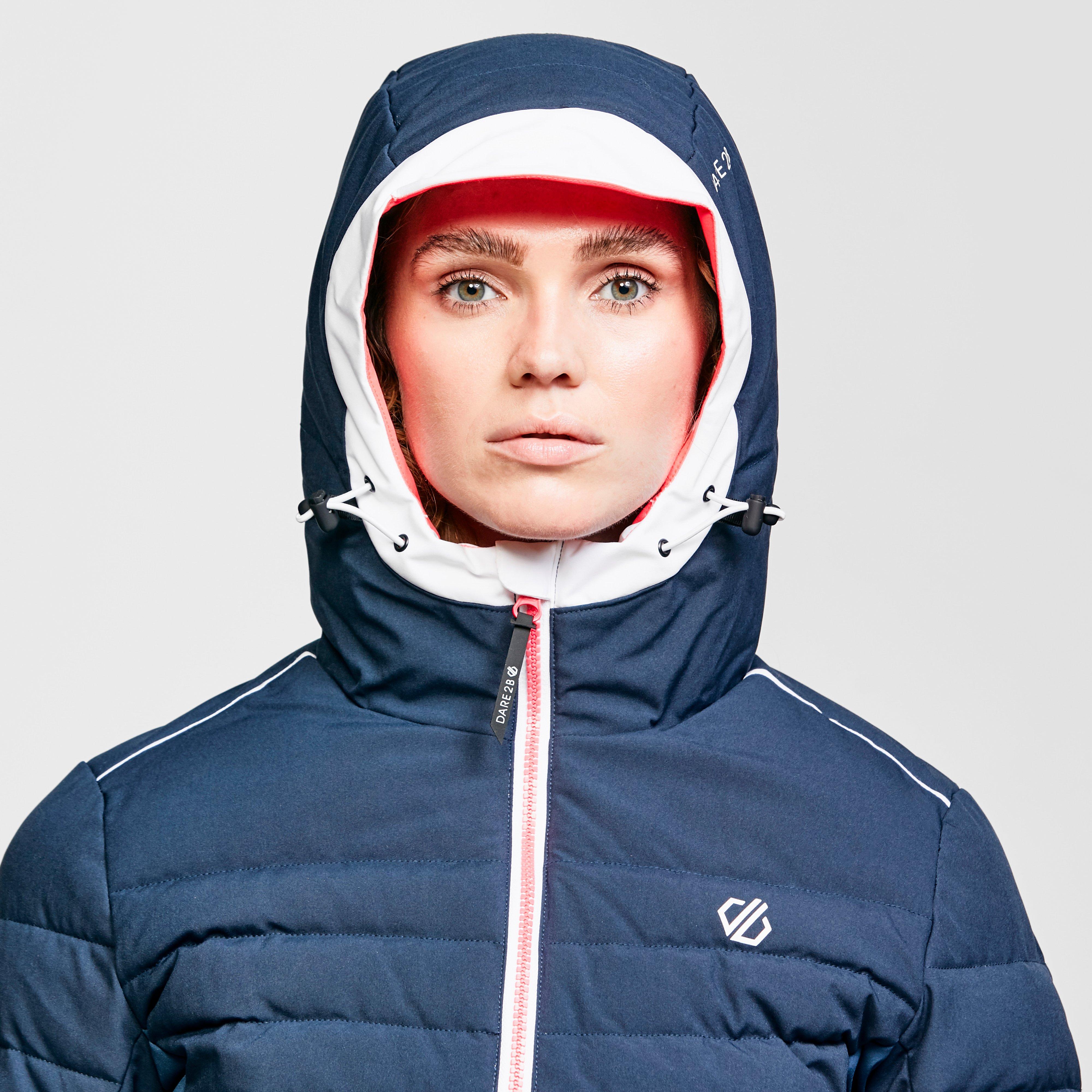 Women's Succeed Waterproof Insulated Quilted Hooded Ski Jacket